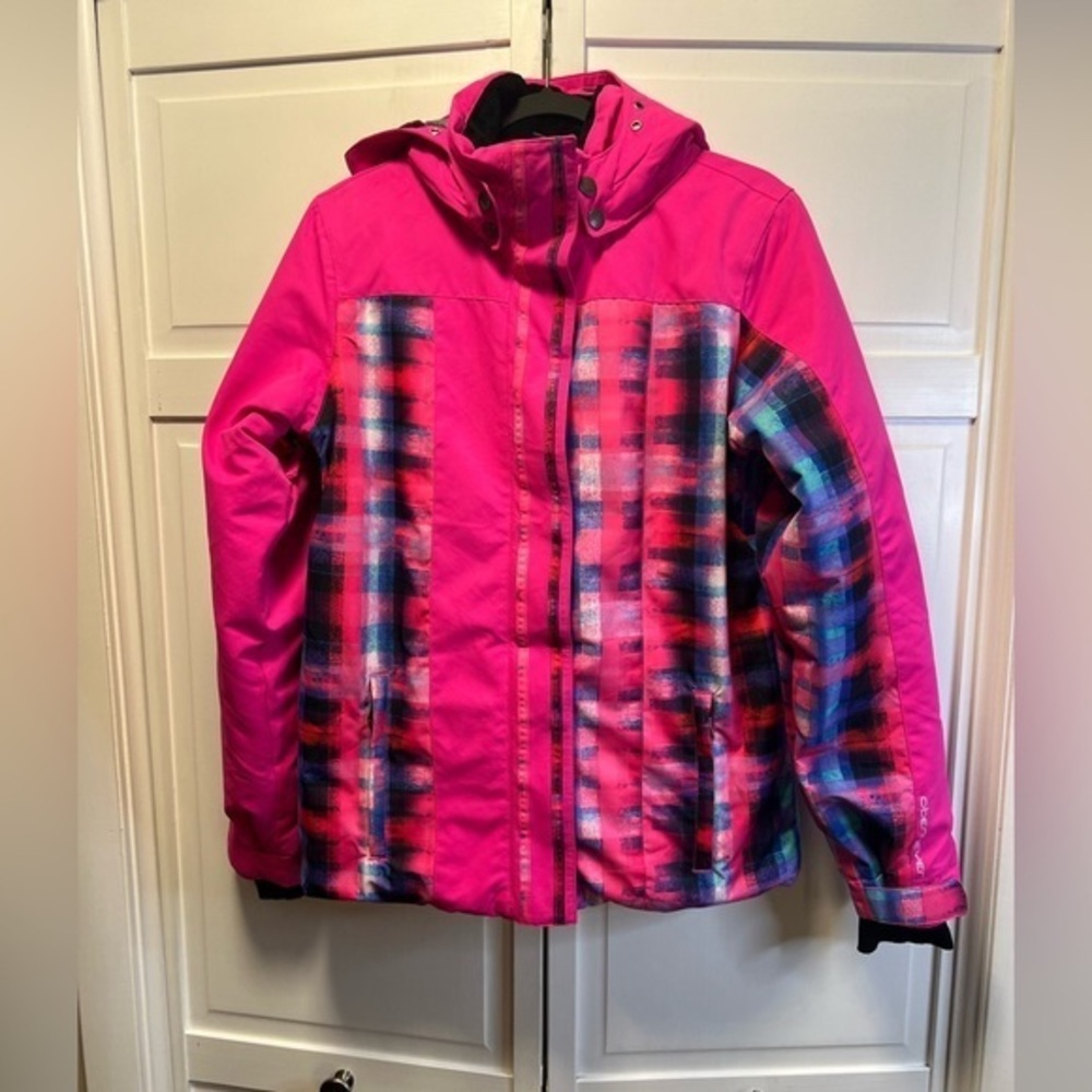 Obermeyer Girls Ski/Snowboarding Jacket Size Girls XL (18-20)Color Pink/Blue